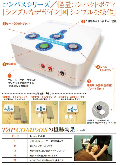 エレクトロ ハンド トリートメント タップコンパス フェイス＆ボディ ヘッドスパ
