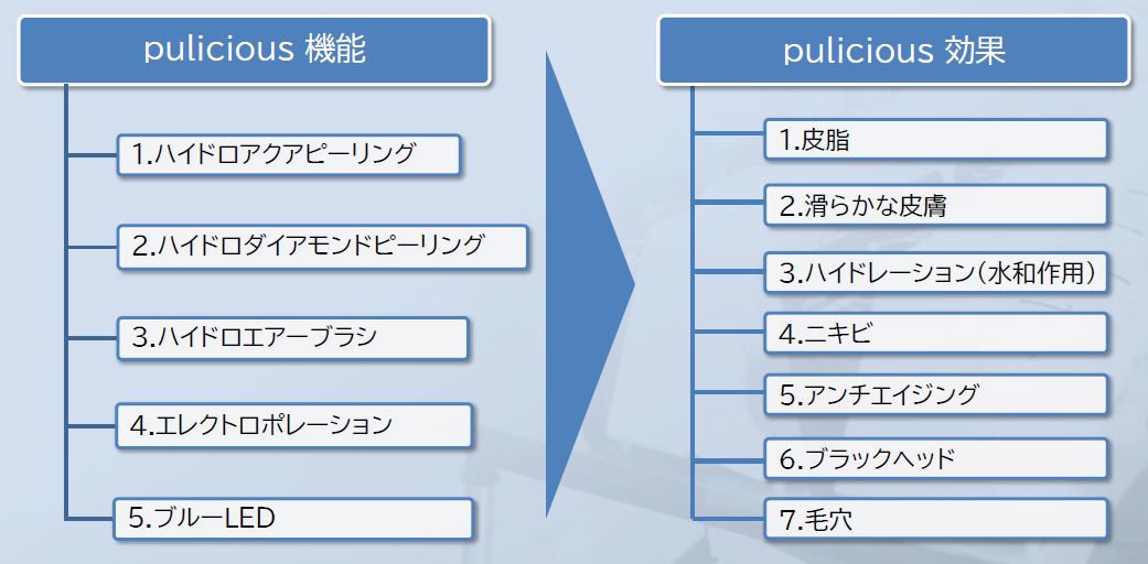 pulicious ピーリング+Eポレーション+LED+エアーブラシ