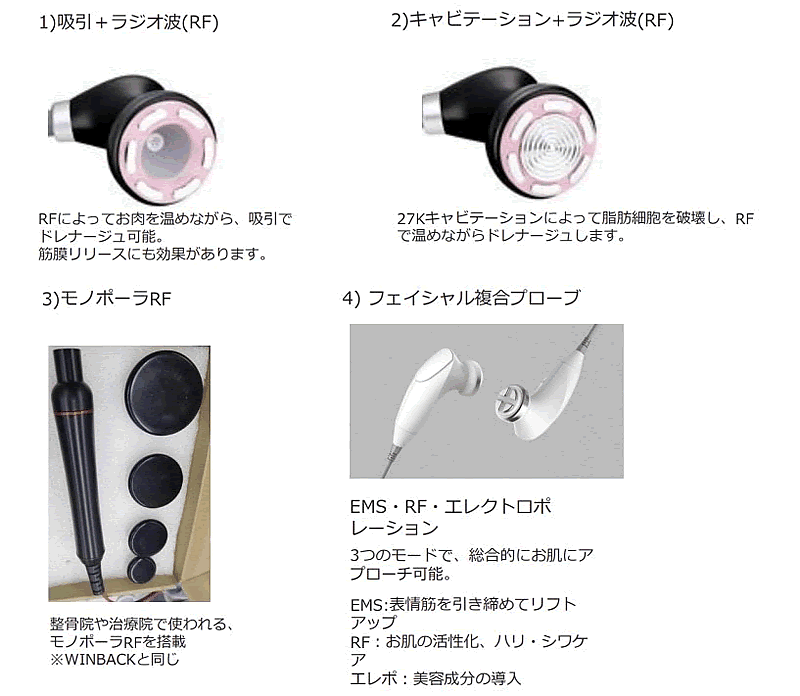 Rechica 6 Rechica Face&Body RFキャビテーション EMS エレクトロポレーション